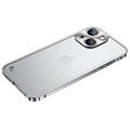 iPhone 13 Mini Metal Bumper with Tempered Glass Back (Open-Box Satisfactory) - Silver