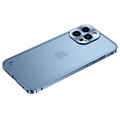 iPhone 13 Pro Max Metal Bumper with Plastic Back - Blue