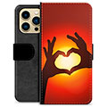 iPhone 13 Pro Max Premium Wallet Case - Heart Silhouette