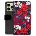 iPhone 13 Pro Max Premium Wallet Case - Vintage Flowers