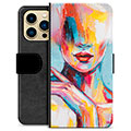 iPhone 13 Pro Max Premium Wallet Case - Abstract Portrait