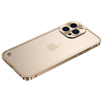 iPhone 13 Pro Metal Bumper with Plastic Back - Gold
