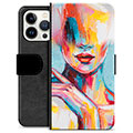 iPhone 13 Pro Premium Wallet Case - Abstract Portrait