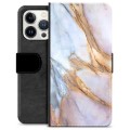 iPhone 13 Pro Premium Wallet Case - Elegant Marble