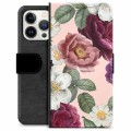 iPhone 13 Pro Premium Wallet Case - Romantic Flowers