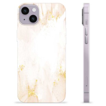 iPhone 14 Plus TPU Case - Golden Pearl Marble