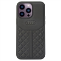 iPhone 14 Pro Max Audi Leather Coated Case - Black