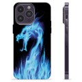 iPhone 14 Pro Max TPU Case - Blue Fire Dragon