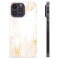 iPhone 14 Pro Max TPU Case - Golden Pearl Marble