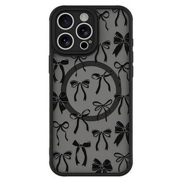 iPhone 14 Pro Stylish Protective Magnetic Case - Black Bows