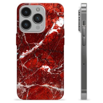 iPhone 14 Pro TPU Case - Red Marble