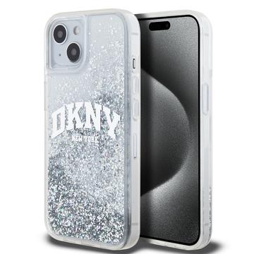 iPhone 15 DKNY Liquid Glitter Arch Logo Case