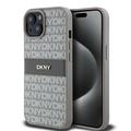 iPhone 15 DKNY Repeat Pattern Tonal Stripe Case