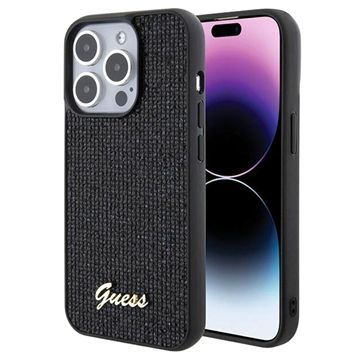 iPhone 15 Pro Guess Disco Metal Script Logo Case