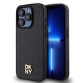 iPhone 15 Pro Max DKNY Repeat Pattern Stack Logo Case - MagSafe Compatible - Black