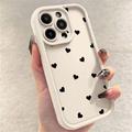 iPhone 15 Pro Max Heart Pattern Shockproof TPU Case with Raised Edges