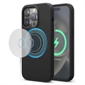 iPhone 15 Pro Saii Premium MagSafe Liquid Silicone Case - Black
