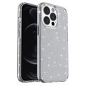 iPhone 15 Pro Stylish Glitter Series Hybrid Case - Grey