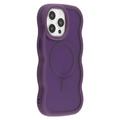 iPhone 15 Pro Wave-Edge Magnetic Hybrid Case - Purple