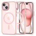 iPhone 15 Tech-Protect Magmat Case - MagSafe Compatible - Pink / Clear