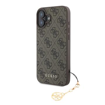 iPhone 16 Guess 4G Charms Collection Hybrid Case - Brown