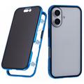iPhone 16 Magnetic Case with Tempered Glass - Privacy - Blue
