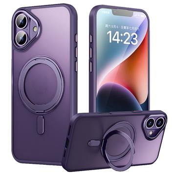 iPhone 16 Magnetic Kickstand Hybrid Case - Purple