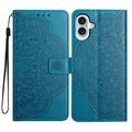 iPhone 16 Mandala Series Wallet Case - Blue
