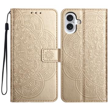 iPhone 16 Mandala Series Wallet Case - Gold