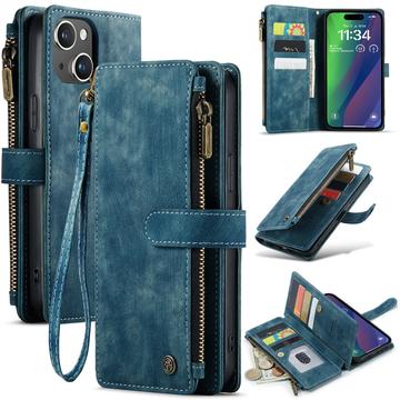 iPhone 16 Plus Caseme C30 Multifunctional Wallet Case - Blue