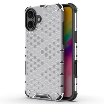 iPhone 16 Plus Honeycomb Armored Hybrid Case - Grey