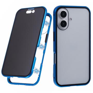 iPhone 16 Plus Magnetic Case with Tempered Glass - Privacy - Dark Blue
