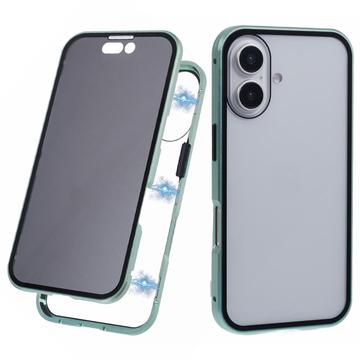 iPhone 16 Plus Magnetic Case with Tempered Glass - Privacy - Green