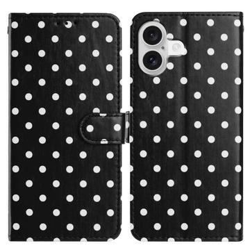 iPhone 16 Plus Polka Dot Pattern Wallet Case
