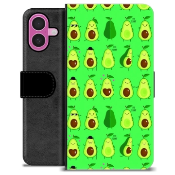 iPhone 16 Plus Premium Wallet Case - Avocado Pattern