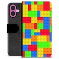 iPhone 16 Plus Premium Wallet Case - Blocks