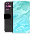 iPhone 16 Plus Premium Wallet Case - Blue Marble