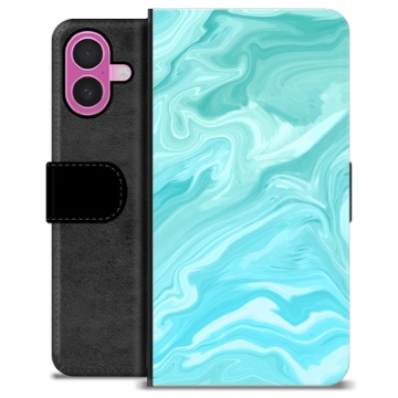 iPhone 16 Plus Premium Wallet Case - Blue Marble