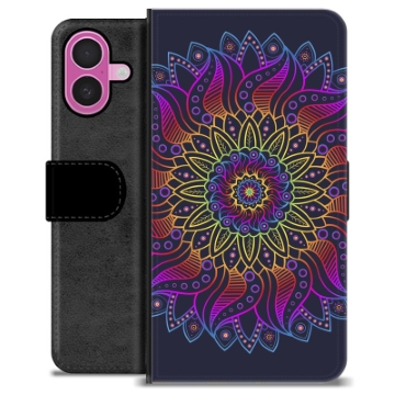 iPhone 16 Plus Premium Wallet Case - Colorful Mandala
