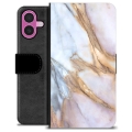 iPhone 16 Plus Premium Wallet Case - Elegant Marble
