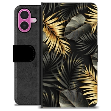iPhone 16 Plus Premium Wallet Case - Golden Leaves
