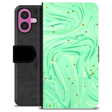 iPhone 16 Plus Premium Wallet Case - Green Mint