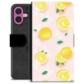 iPhone 16 Plus Premium Wallet Case - Lemon Pattern
