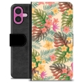 iPhone 16 Plus Premium Wallet Case - Pink Flowers