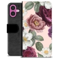 iPhone 16 Plus Premium Wallet Case - Romantic Flowers