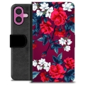 iPhone 16 Plus Premium Wallet Case - Vintage Flowers