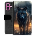 iPhone 16 Plus Premium Wallet Case - Wolf