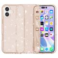 iPhone 16 Plus Stylish Glitter Series Hybrid Case - Gold