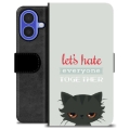 iPhone 16 Premium Wallet Case - Angry Cat