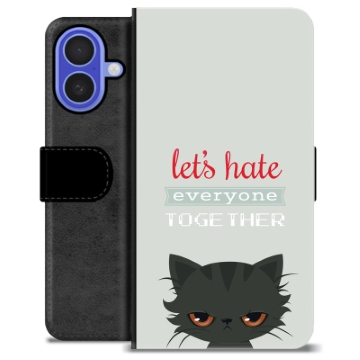 iPhone 16 Premium Wallet Case - Angry Cat